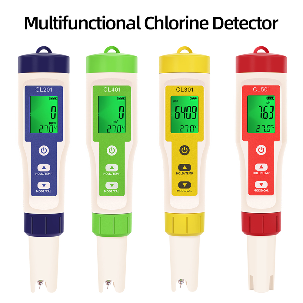 Ph Meter Digital Water Tester - PH/CL2/H2/ORP/Misuratore di temperatura Rilevatore di cloro