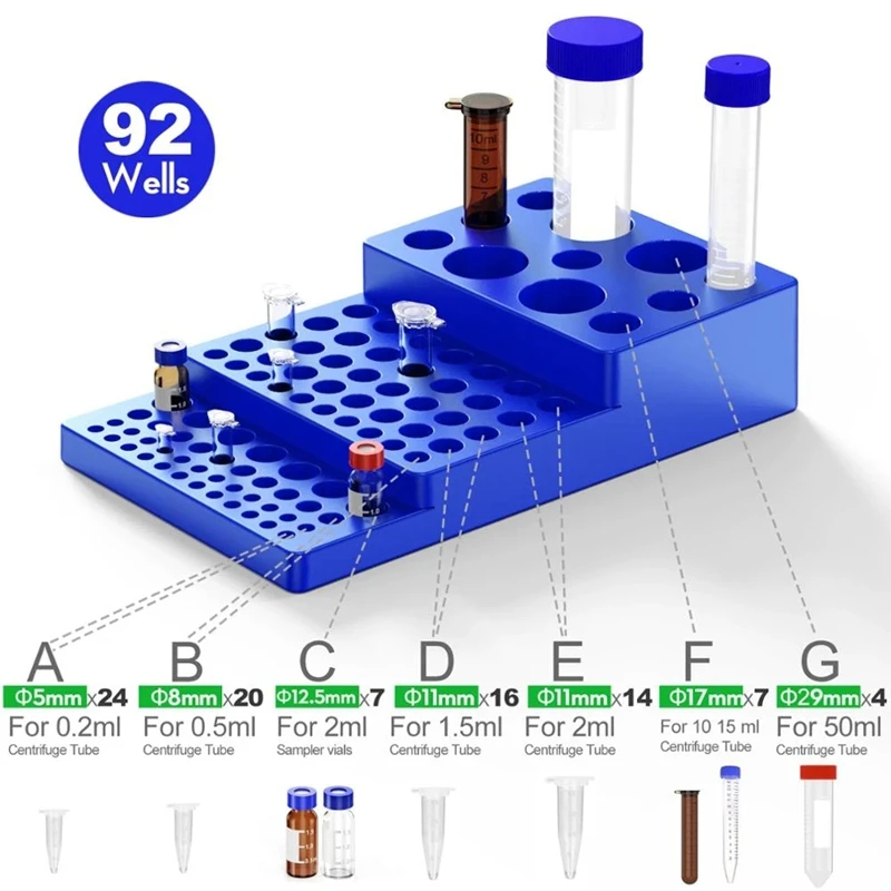 Lab Equipment - Portaprovette multifunzionale Portaprovette trapezoidale Portaprovette per