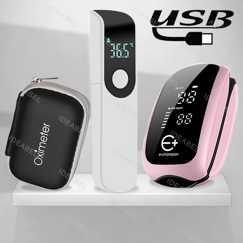 Pulse Oximeter Fingertip Rechargeable - Ossimetro Medico Ricaricabile con Laccetto, Pulsossimetro