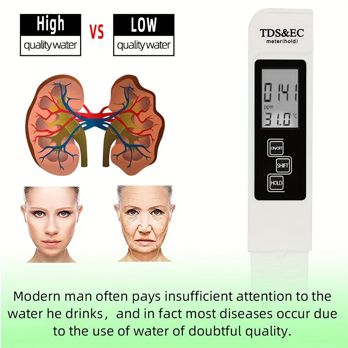Penna di rilevamento della qua - Ph Meter Digital Water Tester recensione e prezzo